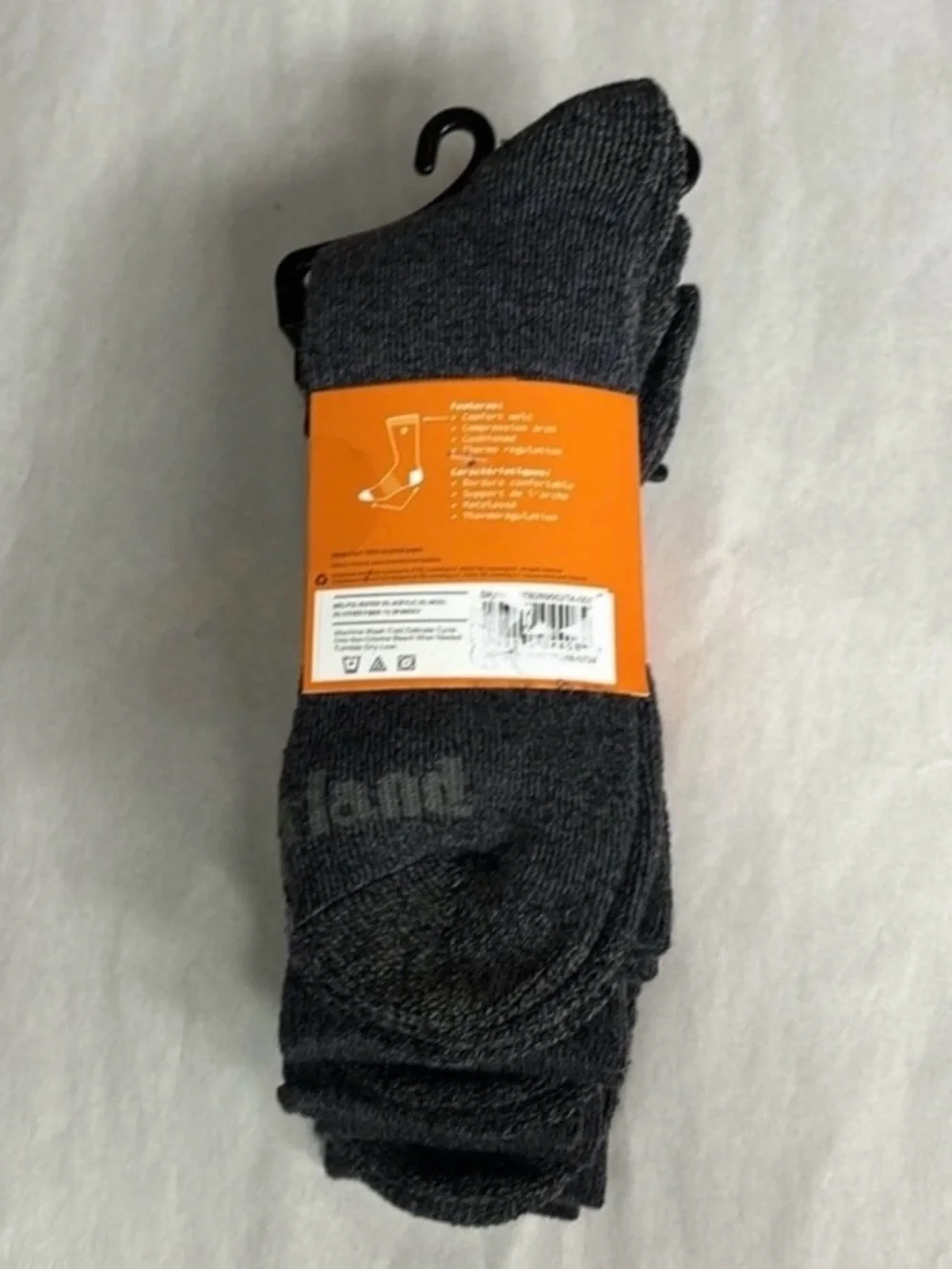 New Timberland Socks Men’s 4 Pair Casual Gray Wool Blend Cushioned Boot Sock